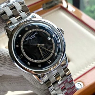   PATEK PHILIPPE 9015  Automatic Movement Steel Style Black 40mm Watch